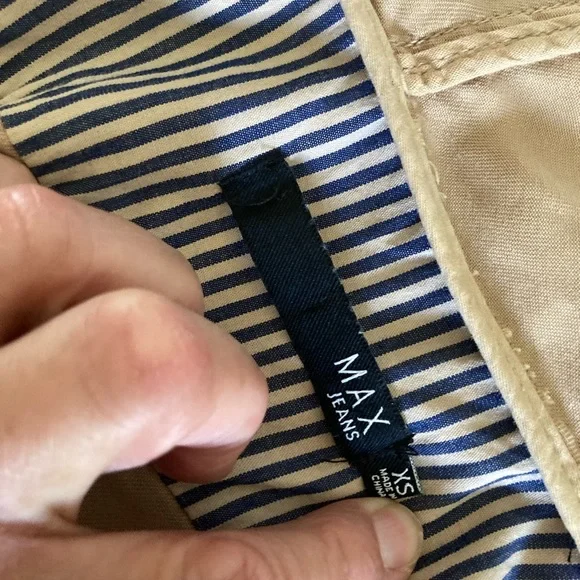 Max jean stencil tan womens zip hooded jacket size Xs - Picture 3 of 8